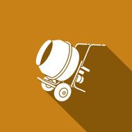 Concrete mixer icon Vector Illustration