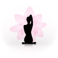 Woman with lotus