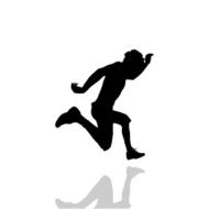 Vector silhouette of a man N1178