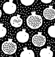 Seamless pattern with pomegranates N2