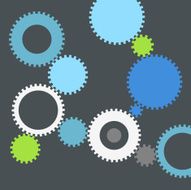 Flat design gear abstract background
