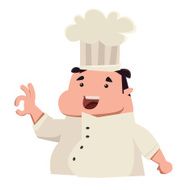 Chef says its perfecto vector illustration cartoon character N2