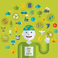 Creative concept of Ecology Science Vector illustration N2