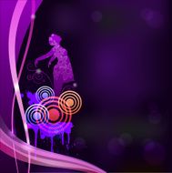 Abstract background with a silhouette of girl eps10 N2