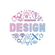Vector linear logo design concept N2