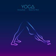Yoga pose woman&#039;s silhouette N6