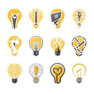 Light bulb idea Collection of design elements