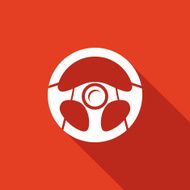 Racing steering wheel Vector Illustration