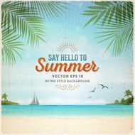 Retro Summer Holiday Poster Background N2