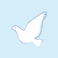 White and blue dove