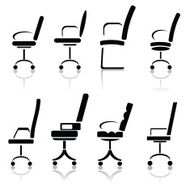 silhouettes of office chairs N2