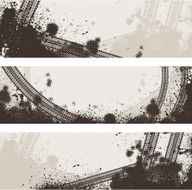 Tire track banners N3