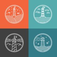 Vector lighthouse logos N2