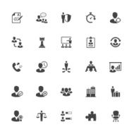 Management and Human Resource Icons on White Background N2