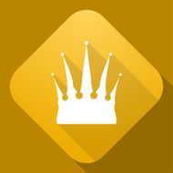 Vector icon of Crown with a long shadow