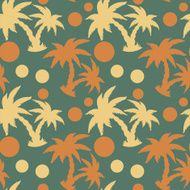 Seamless pattern with coconut palm trees N28