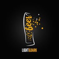 beer glass bubbles splash menu background