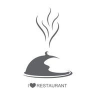 Restaurant Food platter with cover vector