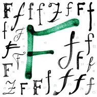 Vector alphabet Letter F