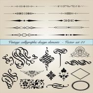 Vintage calligraphic design elements N6