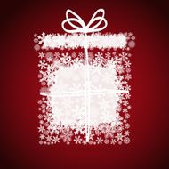 Christmas box snowflake design background