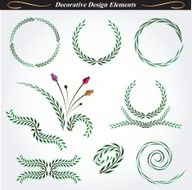 Collection of decorative design elements 11