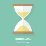 Business icon Hourglass Flat vector illustration