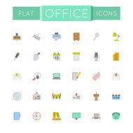 Vector Flat Office Icons N2