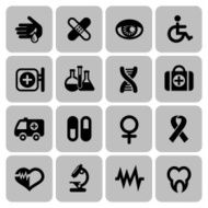 Medical icons set N16