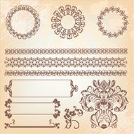 collection of ornate page decor elements