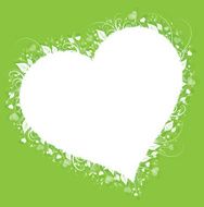 Green heart background