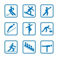 Set of winter sport icons