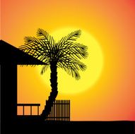 Vector silhouette of the house
