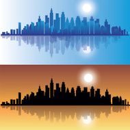 City at evening