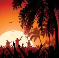 Beach Concert at Sunset