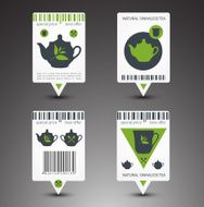 Set of tea labels Vector N4