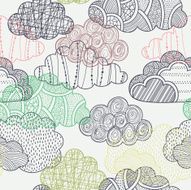 Clouds seamless pattern N25