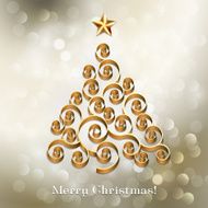 Gold Christmas tree N2