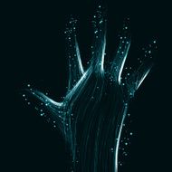 Abstract light hand N7