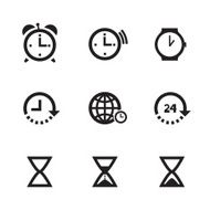 Set Of Clock Icons N2