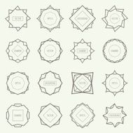 Set of outline emblems and badges N2