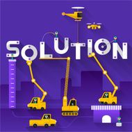 Solution text illustration in construction