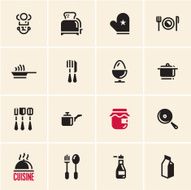 Cooking icons Cuisine