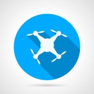 Circle vector icon for white quadrocopter N2