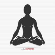 Silhouette of a man in the yoga pose