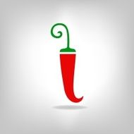 Hot chili pepper vector isolated N2