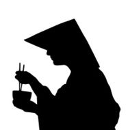 Vector silhouette of Chinese N16