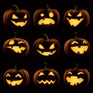Halloween Pumpkin Set - silhouette N2