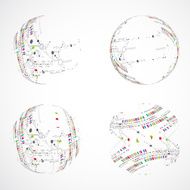 Set of abstract sphere