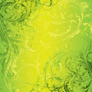 Background green floral design